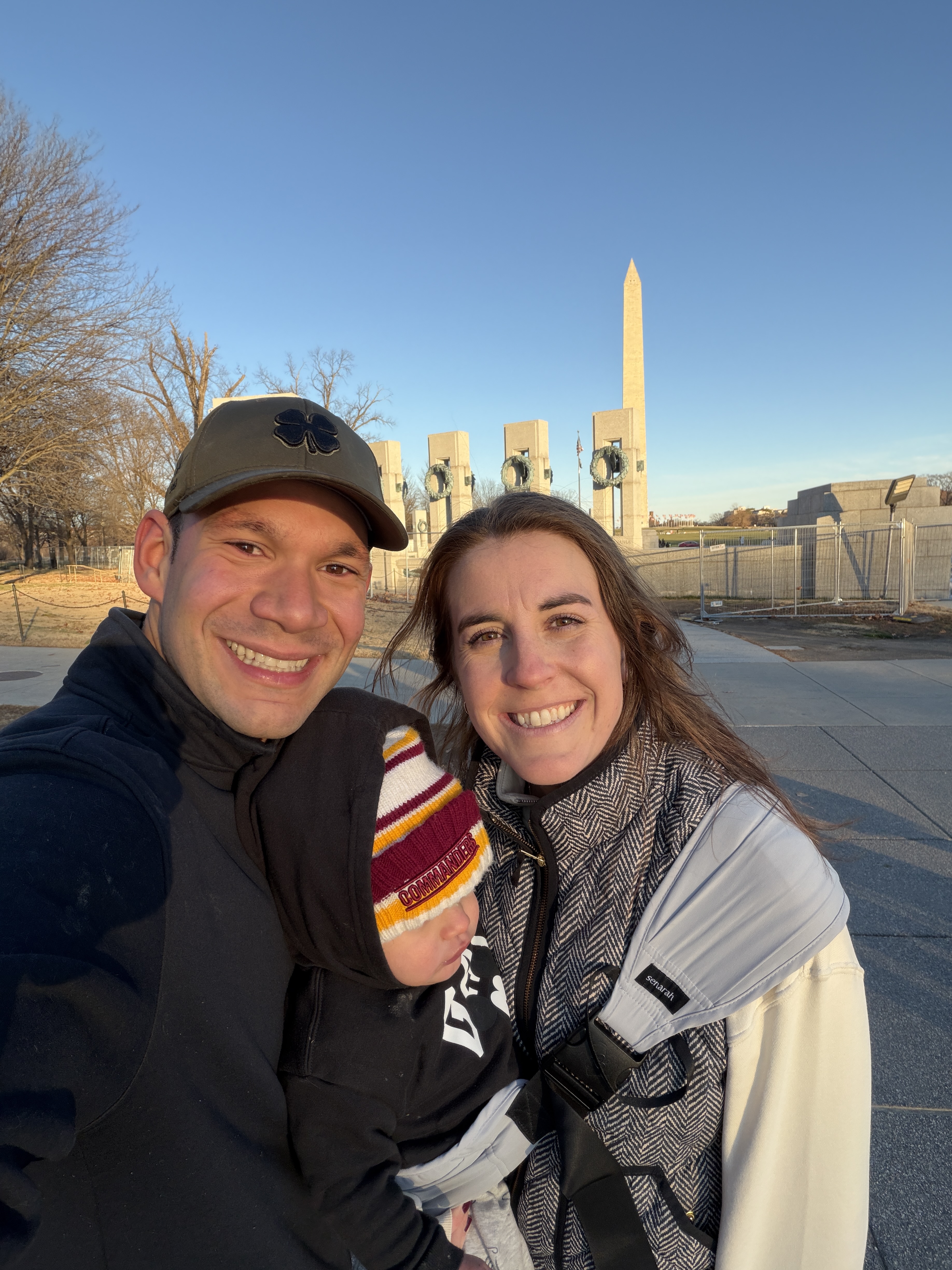 Carlos Castro with his family at the Washington DC National Mall
